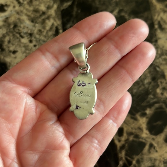 turquoise stone necklace - Picture 3 of 4